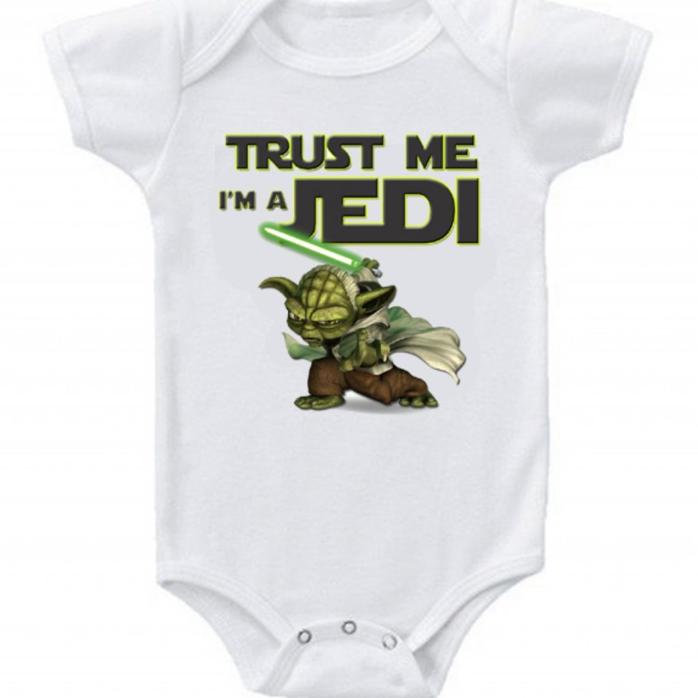 New Cute Baby Bodysuit Star Wars Jedi Trust #2